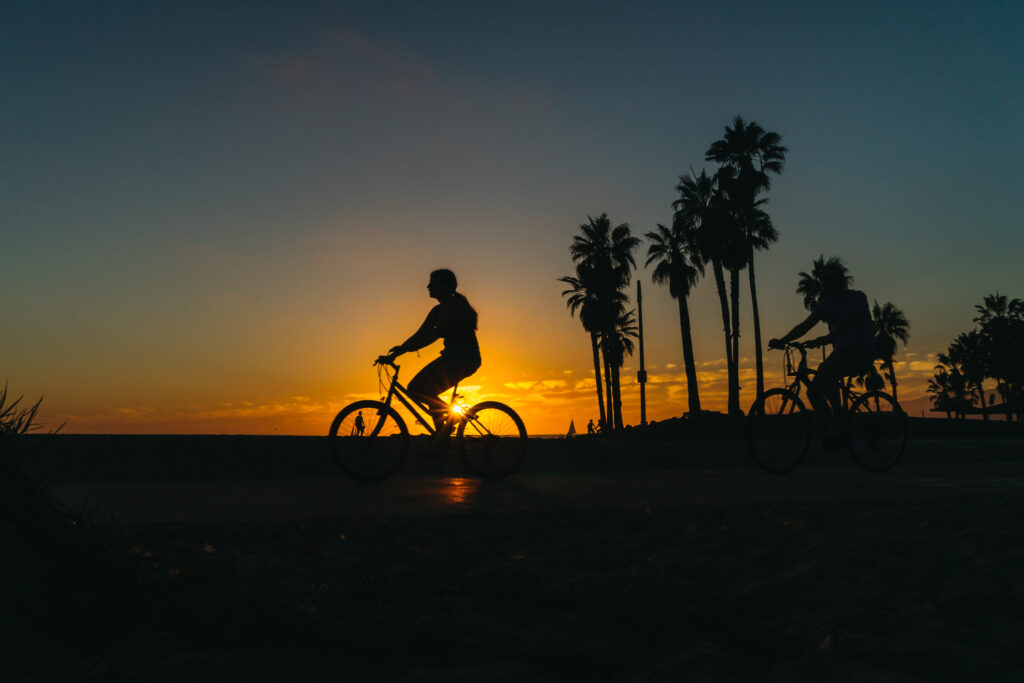 Evening shot on Venice Beach in Los Angeles California